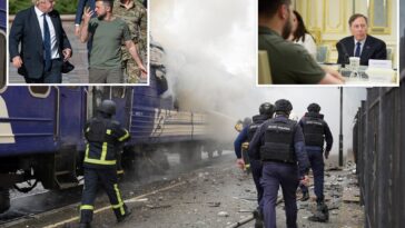 russian-drone-hits-train-near-ukraine-poland-border-soon-after-visiting-dignitaries-passed-through