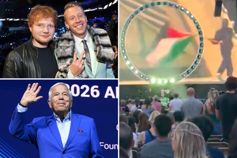 macklemore-blames-jewish-nfl-owner-robert-kraft-for-getting-kicked-off-ed-sheeran-tour,-paints-himself-a-martyr-in-wacky-statement