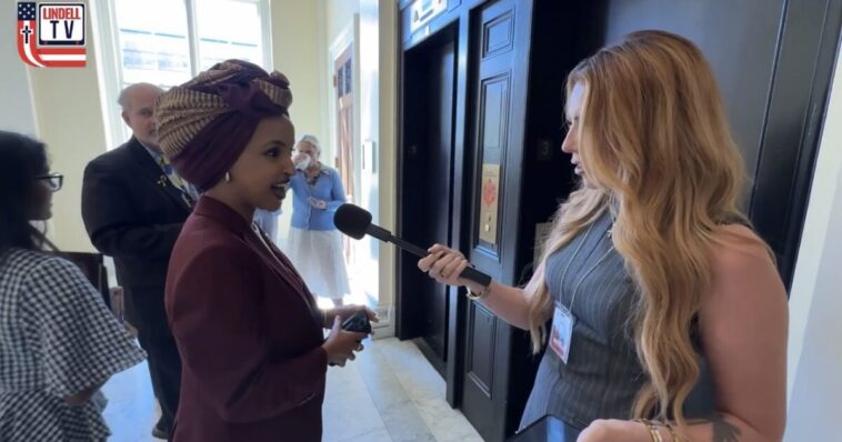 (video)-ilhan-omar-snaps-on-reporter-over-immigration-fraud-investigation,-denies-she’s-under-investigation-–-says-tom-homan-has-been-“saying-dumb-sh*t-like-you”