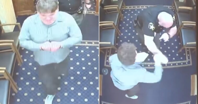 watch:-chaos-erupts-at-courthouse-when-convict-busts-out-of-his-handcuffs-and-charges-through-sheriff’s-deputies