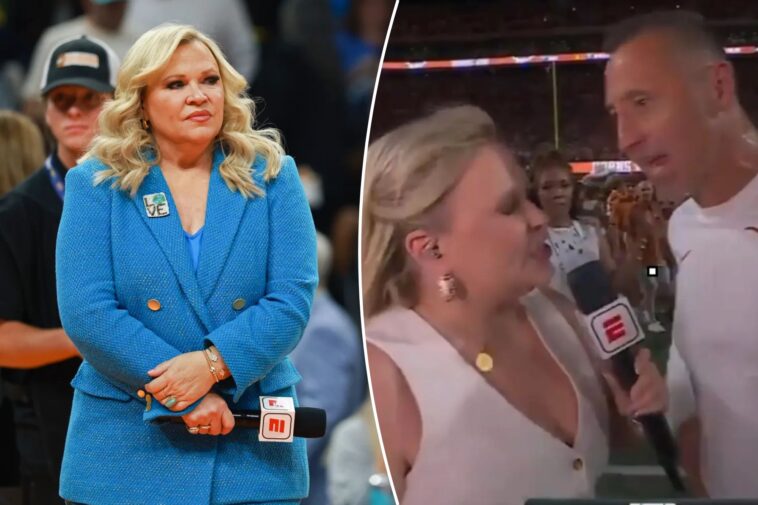 holly-rowe-reveals-family-tragedy-after-drama-filled-steve-sarkisian-interview-following-texas-win