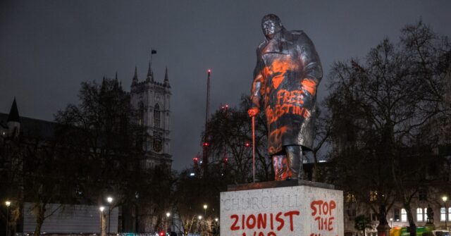 pro-palestine-activist-who-spray-painted-london’s-churchill-statue-avoids-punishment