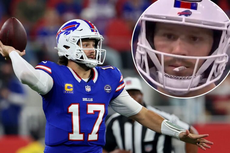 josh-allen-caught-chewing-on-smelling-salts-in-bizarre-‘tnf’-scene