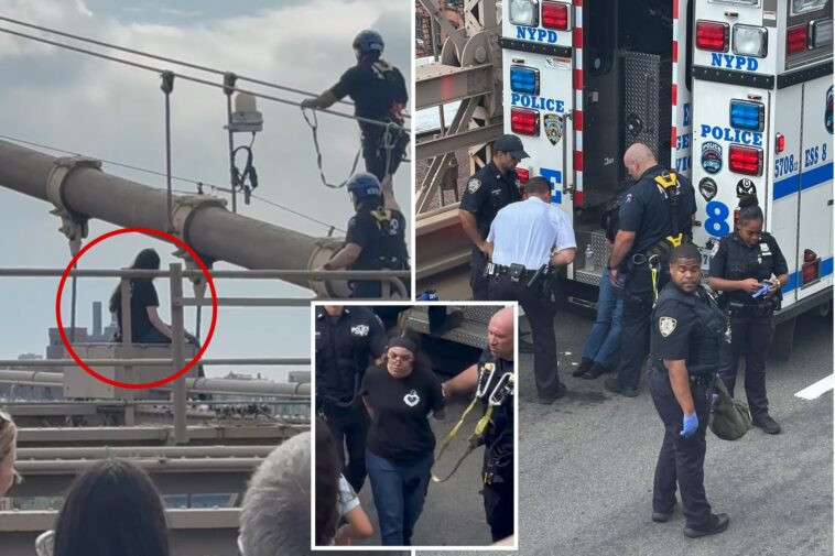 nypd-heroically-rescues-woman-about-to-jump-off-brooklyn-bridge,-harrowing-video-shows