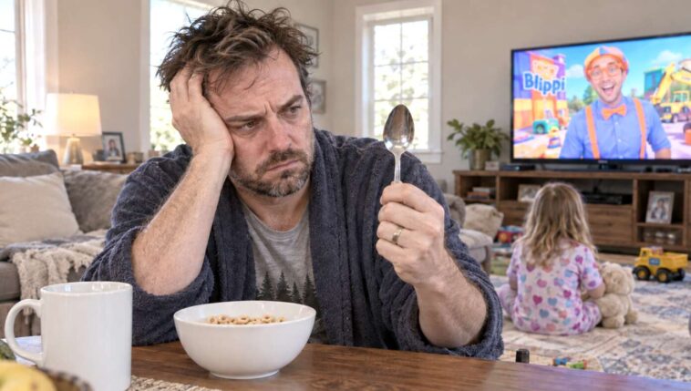 man-prepares-to-perform-self-lobotomy-with-cereal-spoon-after-daughter-discovers-‘blippi’
