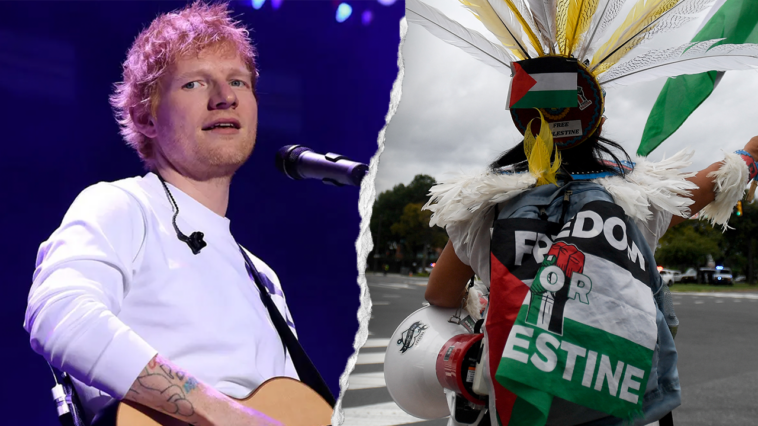 pro-palestinian-protesters-target-ed-sheeran’s-philadelphia-concert-after-macklemore-removed-from-tour