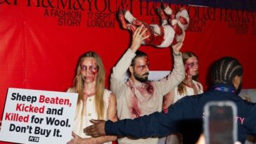 peta-protesters-crash-h&m-runway-show-in-london