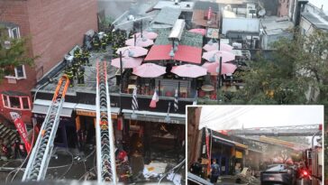 massive-fire-rips-through-nyc-restaurants,-injuring-6-firefighters