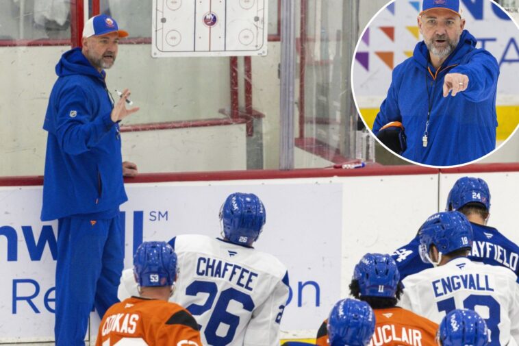 pete-deboer-is-running-his-first-islanders-training-camp-with-an-iron-fist