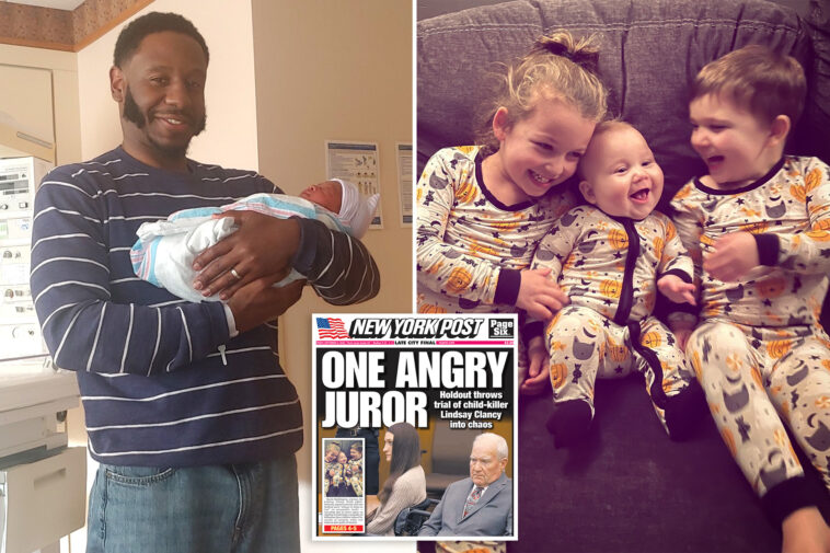 lindsay-clancy-holdout-juror-shares-pictures-of-himself-with-newborn-daughter-—-as-his-fundraiser-tops-$350,000