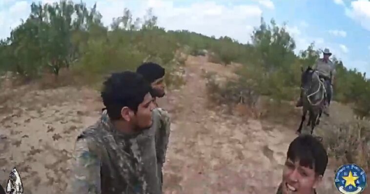 texas-dps-k-9-unit,-dps-border-mounted-patrol,-and-border-patrol-track-group-of-illegal-aliens-for-miles-on-private-ranch-–-(video)
