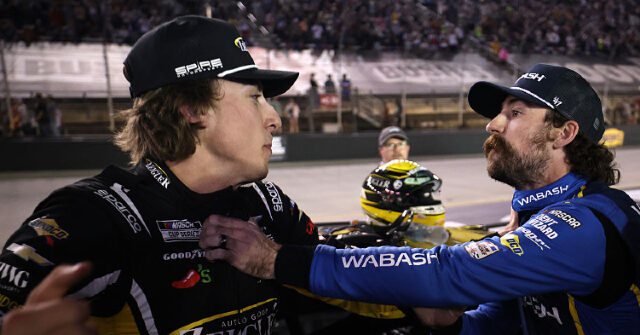 watch:-ryan-blaney-and-carson-hocevar-trade-punches-in-wild-nascar-brawl