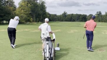 president-trump-practices-his-swing-with-golf-star-bryson-dechambeau-(video)