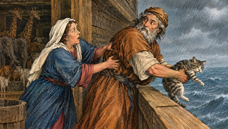 noah’s-wife-again-catches-him-trying-to-huck-the-cats-overboard