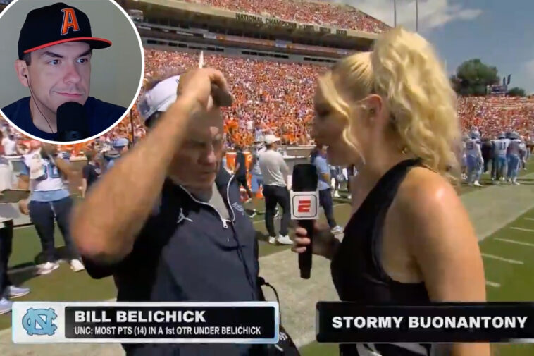 espn-reporter’s-co-host-slams-‘total-jerk’-bill-belichick-for-awkward-sideline-interview
