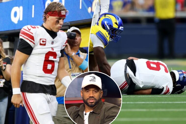 how-russell-wilson-reacted-to-giants’-jaxson-dart-injury-crusher