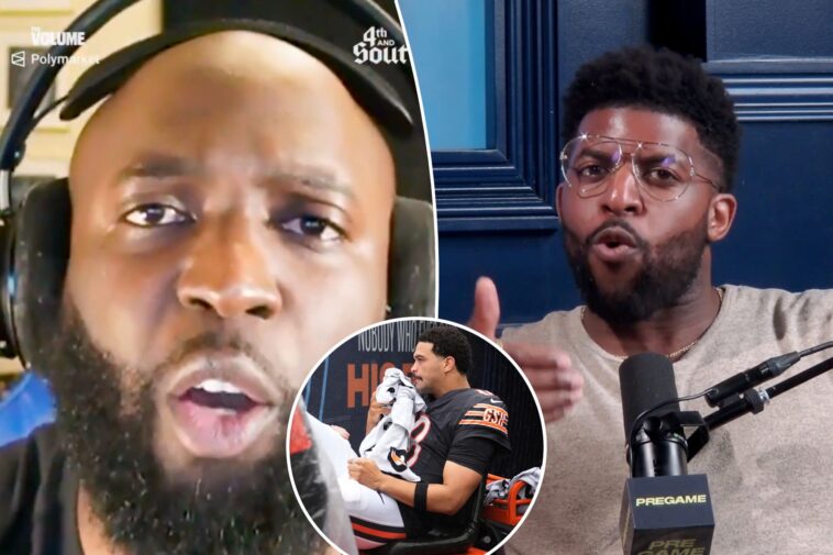 leonard-fournette,-emmanuel-acho-get-into-cringeworthy-feud-over-caleb-williams-injury