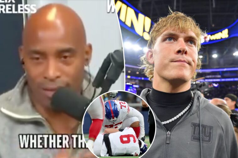 jaxson-dart-now-a-giants-‘question-mark’-after-season-ending-injury:-tiki-barber