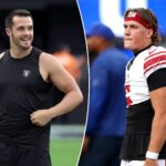 ex-raiders-qb-derek-carr-trolls-giants-comeback-buzz-after-jaxson-dart-injury