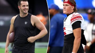 ex-raiders-qb-derek-carr-trolls-giants-comeback-buzz-after-jaxson-dart-injury