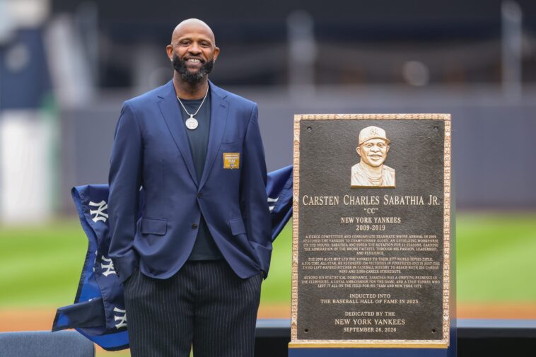 yankees-retire-hall-of-famer-cc-sabathia’s-no.-52,-gets-monument-park-plaque