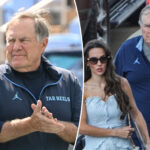 bill-belichick-scouts-maryland-high-school-football-game-—-alongside-girlfriend-jordon-hudson