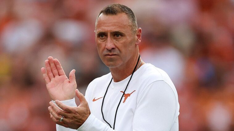 texas’-steve-sarkisan’s-first-interview-with-holly-rowe-goes-off-without-a-hitch-after-viral-postgame-incident