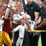 usc-linebacker-celebrates-after-brutal-hit-sends-oregon-qb-dante-moore-to-hospital