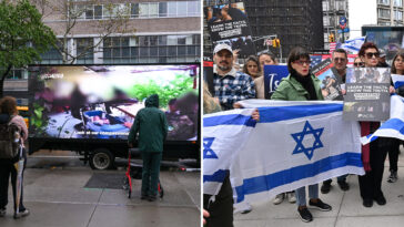 protesters-brave-nor’easter-outside-premiere-of-anti-israel-documentary-at-nyc-film-festival