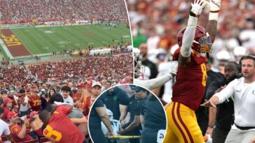 wild-usc-oregon-fan-fight-erupts-in-stands-after-dante-moore-hit-—-with-an-ironic-twist
