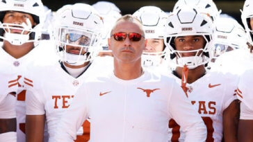 video:-texas’-steve-sarkisian-blames-‘society’-for-his-player’s-urination-celebration