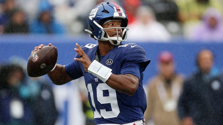 giants-qb-jameis-winston-shares-hilarious-quote-in-incredibly-dramatic-pregame-interview-ahead-of-titans-game