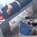 oblivious-napper-escapes-death-as-billboard-torpedoes-into-bench-inches-from-his-head:-video