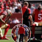 mike-evans-leaves-49ers’-game-on-cart-vs.-cardinals-in-another-brutal-injury-blow