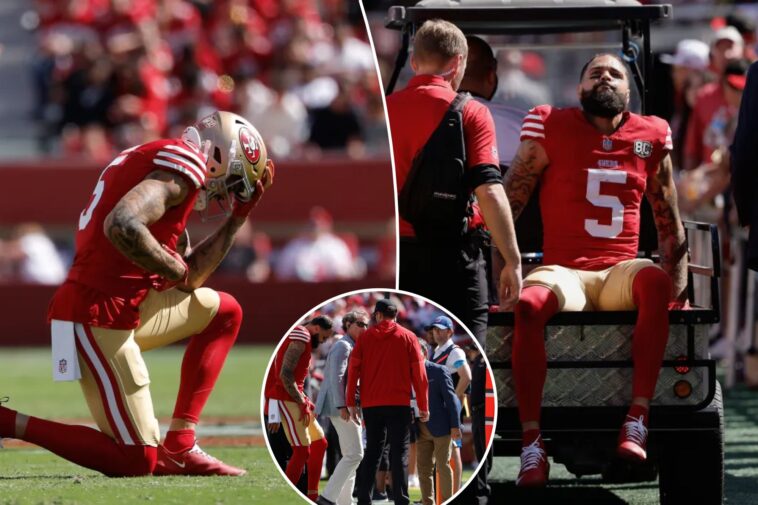 mike-evans-leaves-49ers’-game-on-cart-vs.-cardinals-in-another-brutal-injury-blow