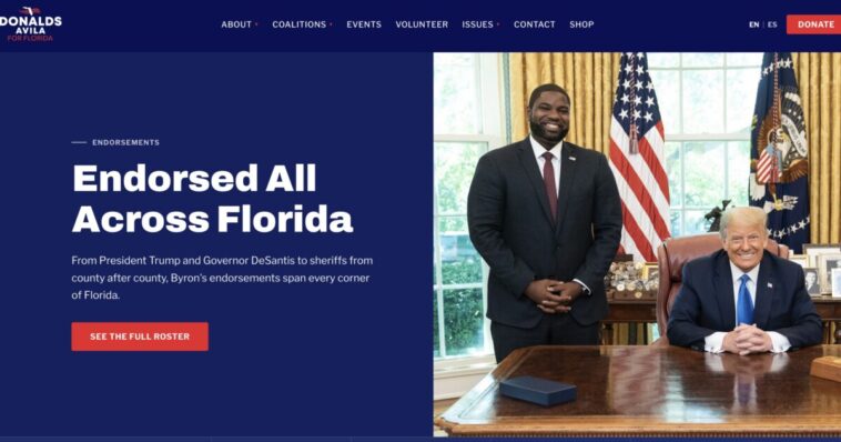 president-trump-demands-court-intervention-after-fake-news-media-invents-lie-that-byron-donalds-“dropped”-him-in-florida