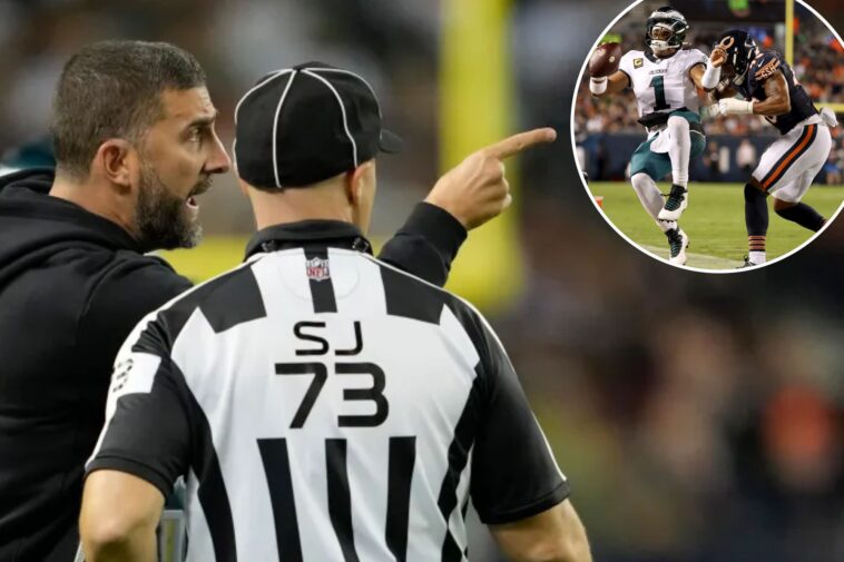 eagles’-nick-sirianni-screams-at-bears-linebacker-‘you’re-a-p—y’-in-wild-sideline-clip