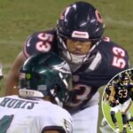 jalen-hurts-appears-to-leak-play-call-to-bears-tj.-edwards-—-who-intercepts-pass-seconds-later