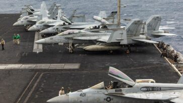 2-navy-aviators-eject-during-landing-‘mishap’-aboard-uss-eisenhower,-injuring-4-sailors