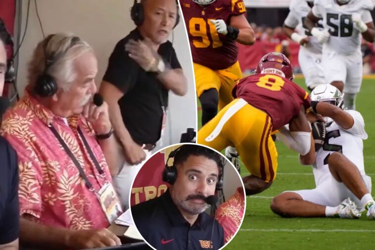 usc-radio-broadcaster-blasted-for-blaming-oregon-qb-dante-moore-after-being-knocked-unconscious