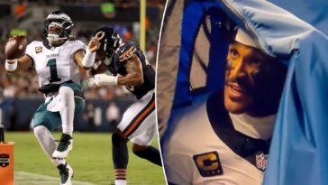 jalen-hurts’-nsfw-question-revealed-after-being-sent-to-blue-tent-in-heated-‘mnf’-moment