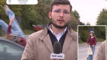 teen-e-bike-rider-struck-by-driver-during-live-news-broadcast-of-another-car-crash,-wild-video-shows
