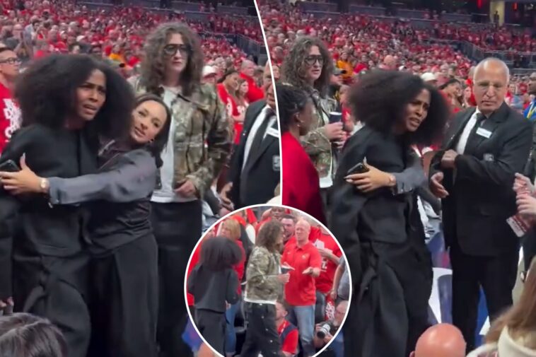 angry-sydney-colson-restrained-from-wnba-fan-after-a’ja-wilson-finger-pointing-incident