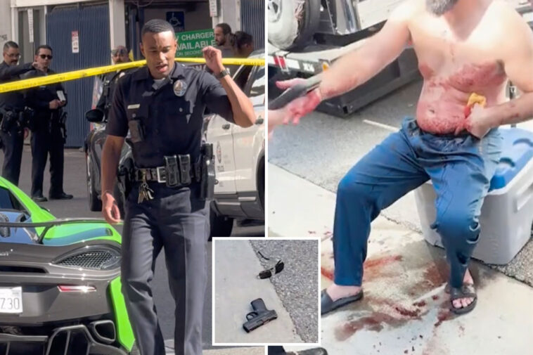 wild-gunfight-erupts-in-la-as-shooters-fire-hail-of-bullets-into-tourist’s-mclaren-supercar