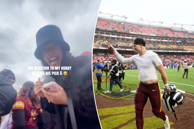 former-ucla-linebacker’s-wife-has-wholesome-reaction-to-his-first-nfl-pick-six