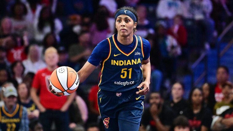 wnba-commentator-sydney-colson-physically-restrained-after-going-after-fever-fan-following-a’ja-wilson-mess
