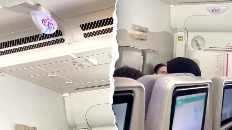 water-pours-from-plane-ceiling,-drenching-passengers-midflight-in-startling-viral-video