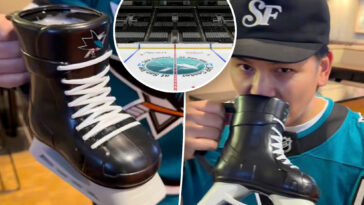 san-jose-sharks-put-wild-new-spin-on-the-‘shoey’-for-season-opener-to-fans-drunken-delight