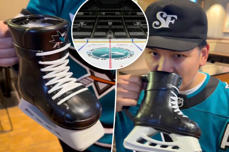 san-jose-sharks-put-wild-new-spin-on-the-‘shoey’-for-season-opener-to-fans-drunken-delight