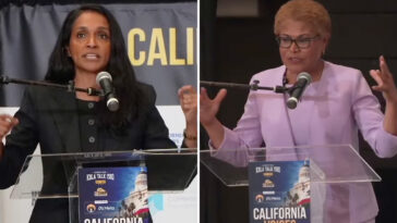 mayor-karen-bass-and-rival-nithya-raman-square-off-at-contentious-rally-as-final-sprint-to-election-day-approaches
